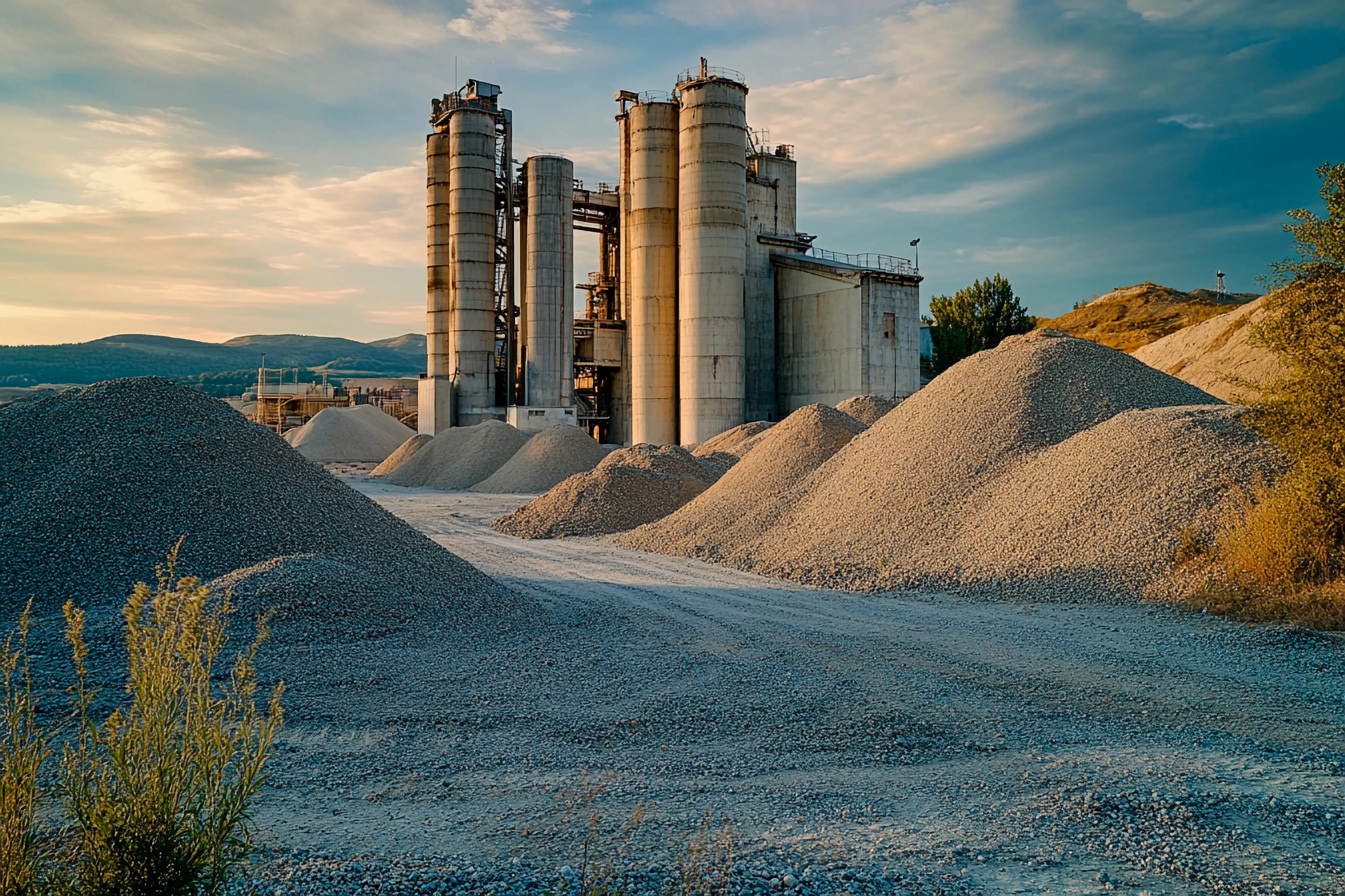 Factory production line with worker